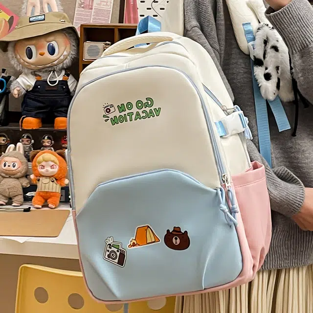 泰迪珍藏 可爱休闲小众多功能百搭旅行 尼龙 双肩包 女款 多色