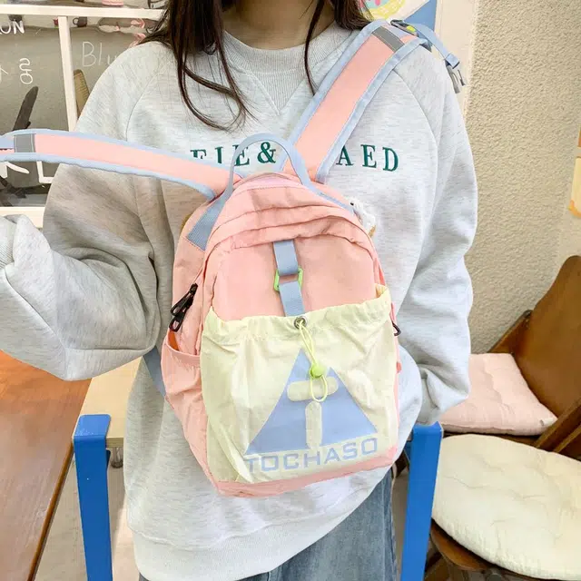 泰迪珍藏 外出游玩潮流高颜值撞色百搭时尚背包 尼龙 双肩包 女款 多色