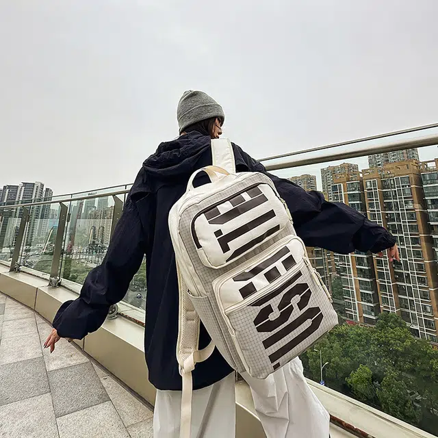 泰迪珍藏 简约百搭多口袋大容量 尼龙 双肩包 男女同款情侣款 多色