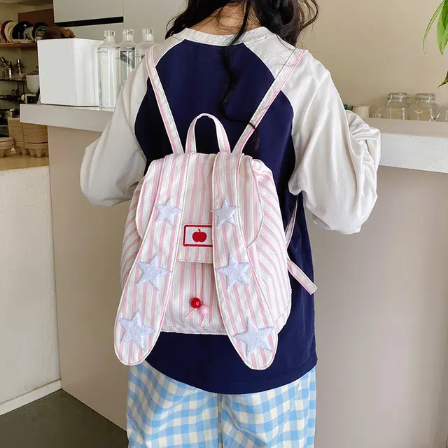 泰迪珍藏 时尚高颜值条纹百搭 布 双肩包 女款 多色