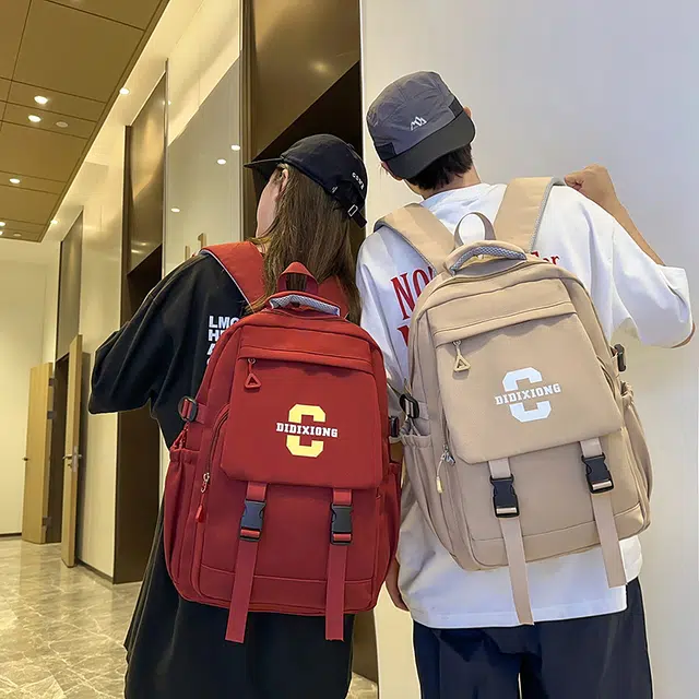 泰迪珍藏 经典复古休闲百搭 尼龙 双肩包 常规 男女同款情侣款 多色