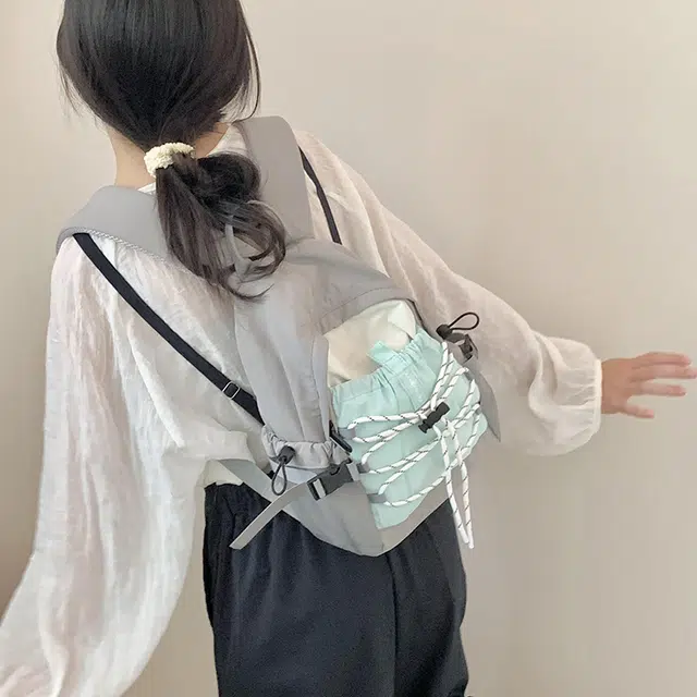 泰迪珍藏 日系撞色高颜值轻便百搭 尼龙 双肩包 女款 多色