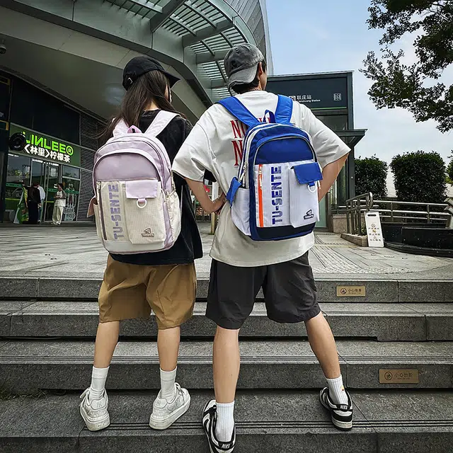 泰迪珍藏 大容量多口袋旅行 尼龙 双肩包 男女同款情侣款 多色