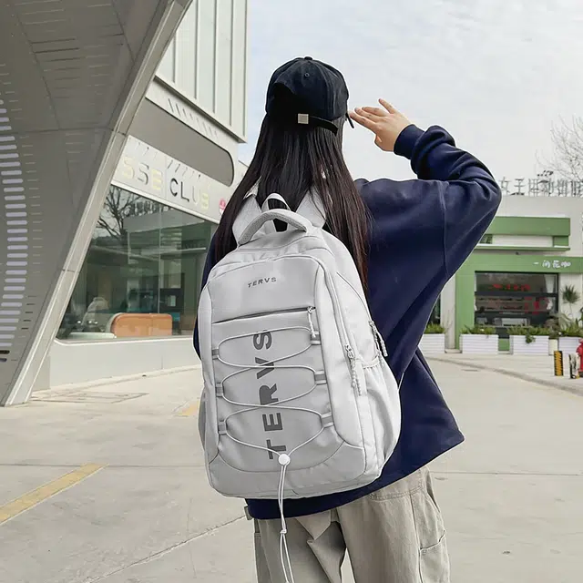 泰迪珍藏 大容量反光抽绳书包潮旅行通勤电脑 尼龙 双肩包 常规 男女同款情侣款 多色