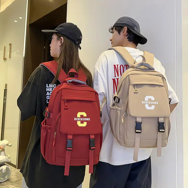 泰迪珍藏 经典复古休闲百搭 尼龙 双肩包 常规 男女同款情侣款 多色