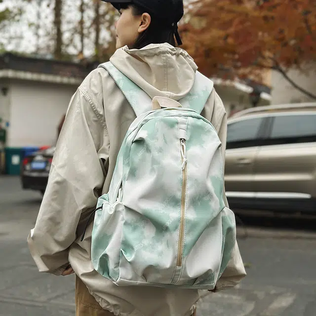 泰迪珍藏 扎染渐变韩版小清新书包初中高中生大学生高颜值 尼龙 双肩包 男女同款情侣款 多色