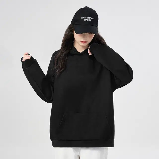 棉购 连帽潮流薄款宽松慵懒长袖卫衣 男女同款