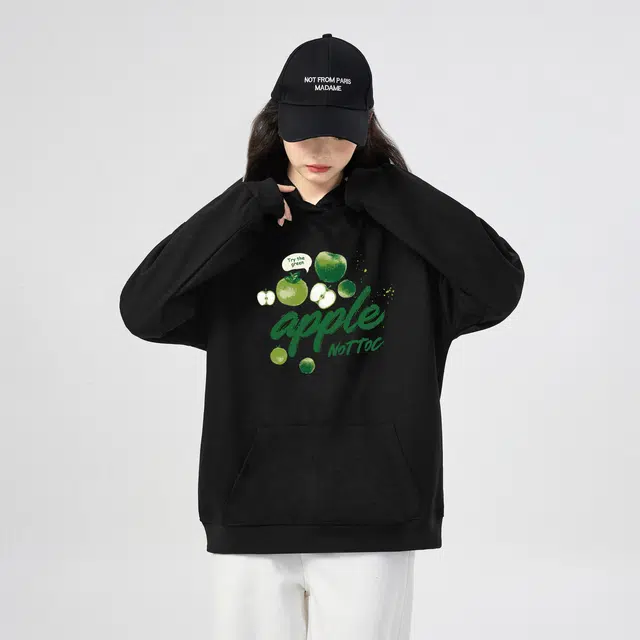 棉购 连帽潮流秋季情侣宽松帽衫美式加绒加厚重磅外套上衣卫衣 男女同款