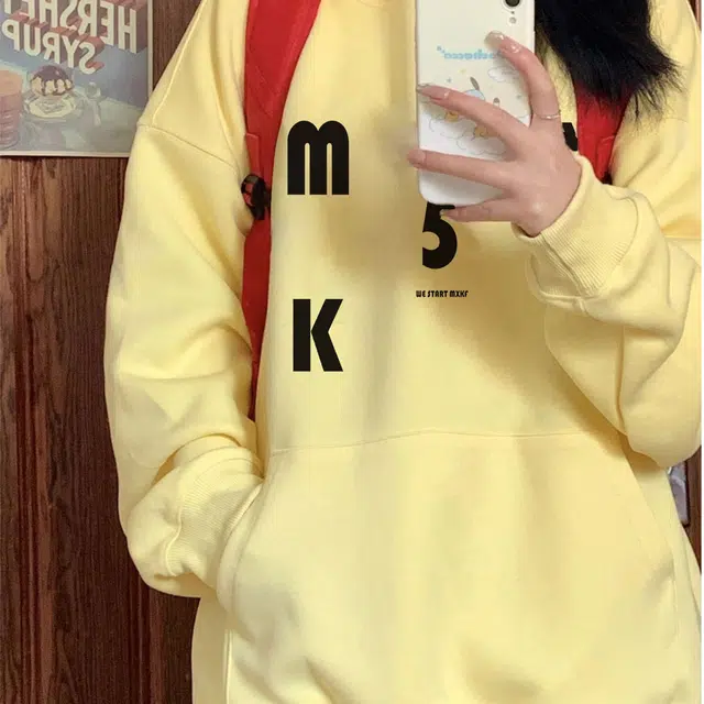 棉购 基础款小清新慵懒风潮流时尚休闲百搭连帽长袖卫衣 女款