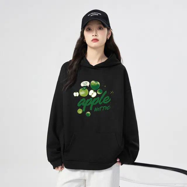 棉购 连帽潮流秋季情侣宽松帽衫美式加绒加厚重磅外套上衣卫衣 男女同款