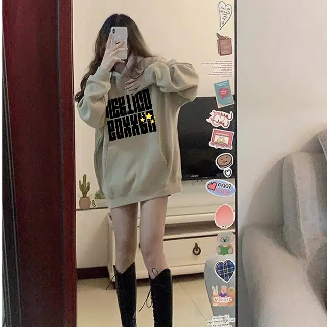棉购 美式重磅连帽情侣款学生潮流时尚休闲百搭基础款长袖春秋卫衣 男女同款