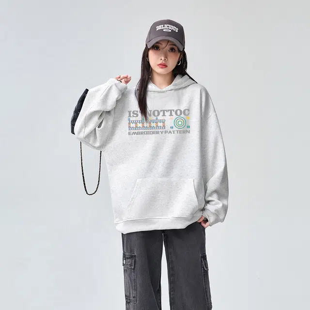 棉购 美式重磅潮流连帽春秋秋冬宽松加绒加厚外套上衣 卫衣 男女同款