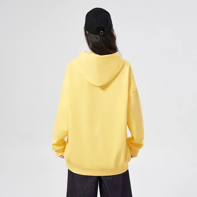 棉购 美式连帽简约宽松长袖上衣加绒加厚外套街头时尚舒适百搭卫衣 女款