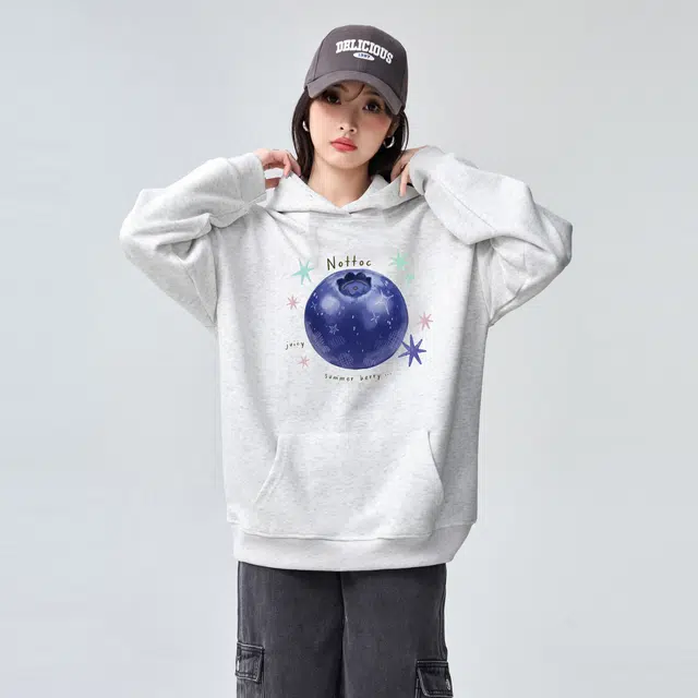 棉购 美式复古连帽宽松通勤舒适时尚简约长袖卫衣 女款