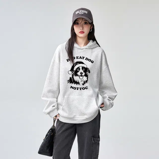 棉购 连帽薄款潮牌美式重磅卫衣 男女同款