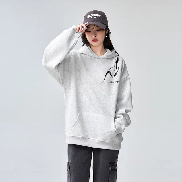 棉购 连帽宽松慵懒长袖卫衣 男女同款