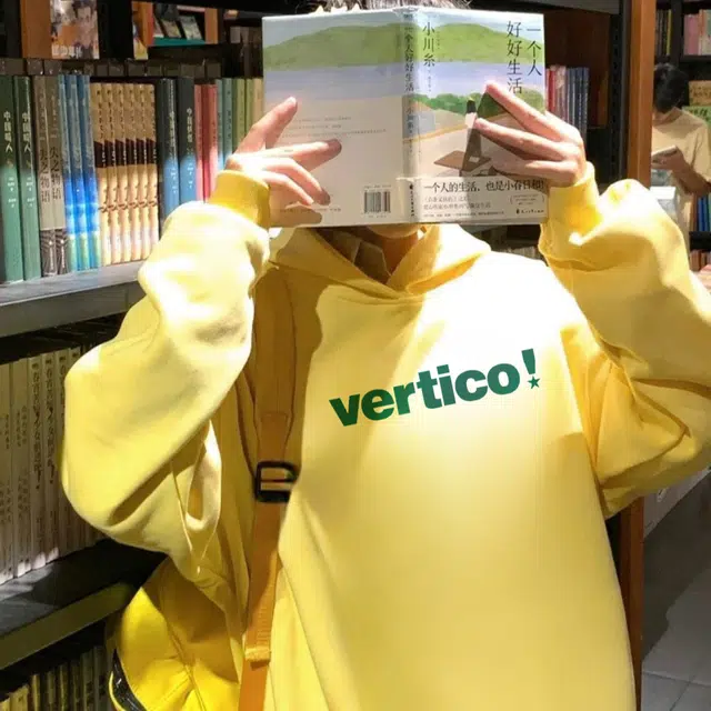 棉购 韩系休闲舒适连帽潮流时尚百搭绒衫外套加绒加厚多巴胺色系小清新简约印花卫衣 女款