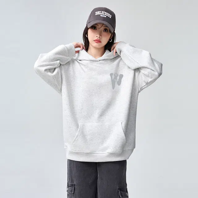 棉购 美式复古重磅连帽宽松时尚潮流长袖卫衣 男女同款