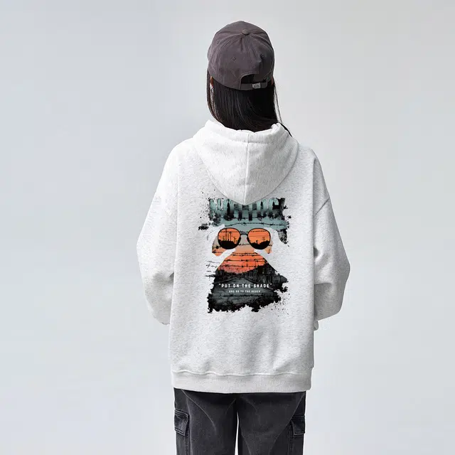 棉购 连帽春秋学生秋冬加绒加厚潮流美式重磅外套卫衣 男女同款