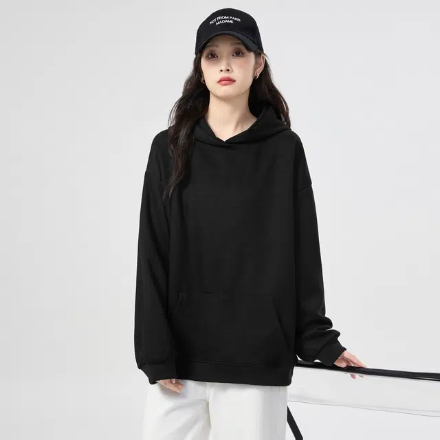 棉购 连帽潮流薄款宽松慵懒长袖卫衣 男女同款