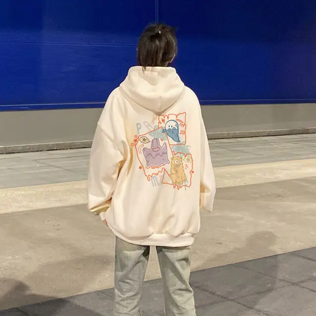 棉购 可爱卡通连帽时尚潮流百搭卫衣 女款