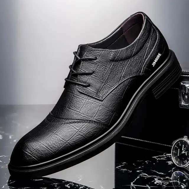 金迈王 头层牛皮 舒适百搭 简约日常 正装皮鞋 男款