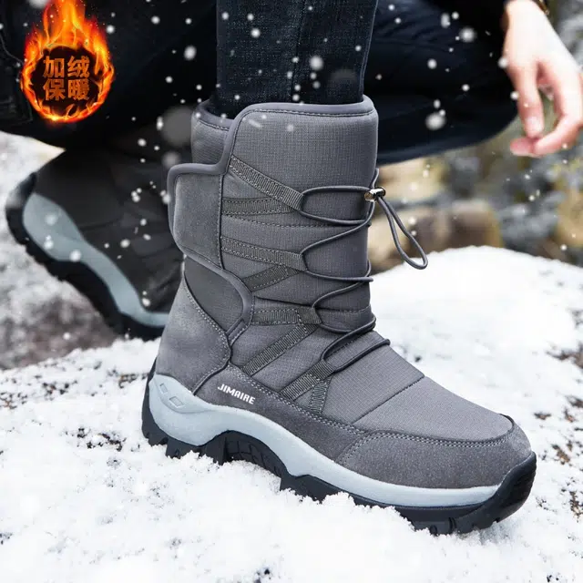 金迈王 潮流舒适百搭 中筒 雪地靴 男款