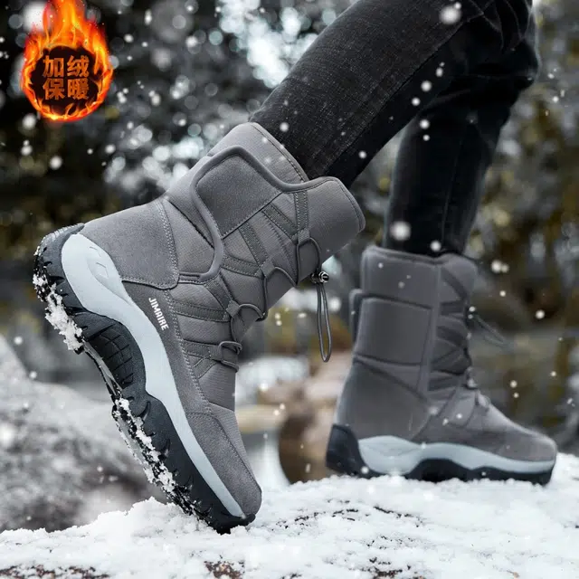 金迈王 潮流舒适百搭 中筒 雪地靴 男款