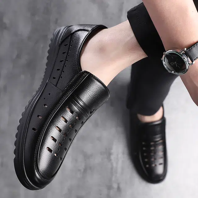 金迈王 头层牛皮 气质简约时尚通勤个性户外舒适 休闲鞋 男款