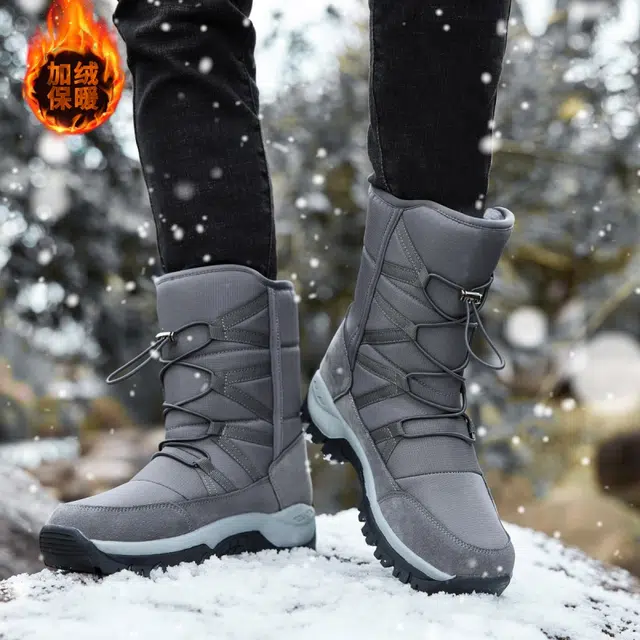 金迈王 潮流舒适百搭 中筒 雪地靴 男款