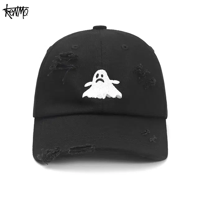 肯默 潮流小幽灵刺绣 棉 鸭舌帽 男女同款情侣款