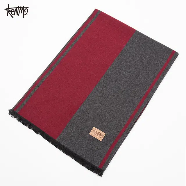 肯默 柔软 聚酯纤维 绒线围巾 男女同款情侣款