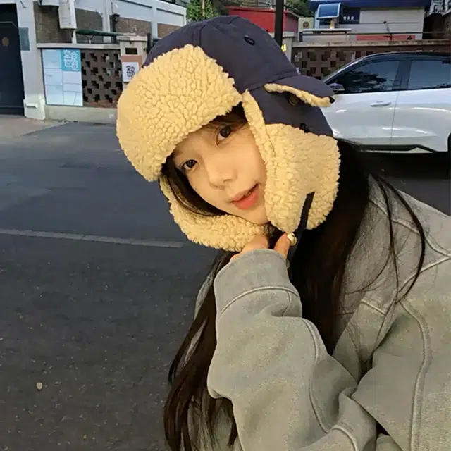 梦特娇 冬季户外骑行滑雪护耳毛绒拼接保暖 腈纶 雷锋帽 男女同款情侣款