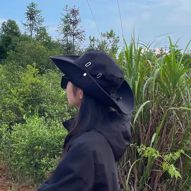 梦特娇 户外徒步登山露营防风遮阳防晒 锦纶 渔夫帽 男女同款情侣款