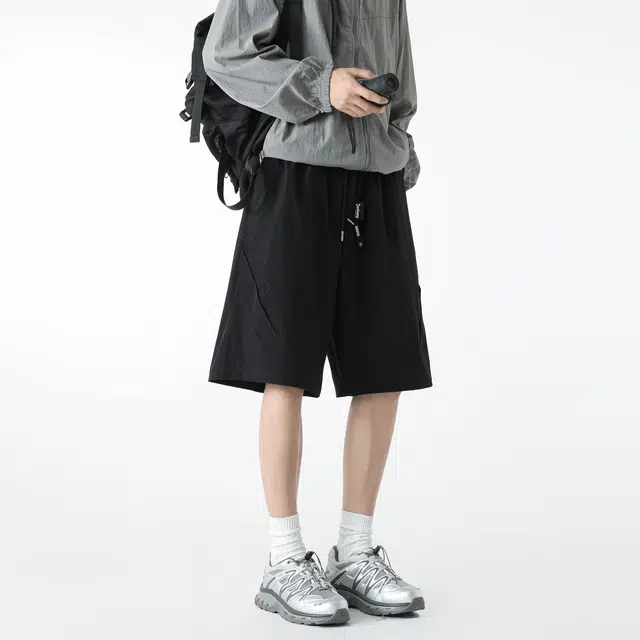 敦煌博物馆 美式街头拼接透气舒适跑步滑板篮球五分裤宽松直筒机能百搭运动休闲短裤 男女同款