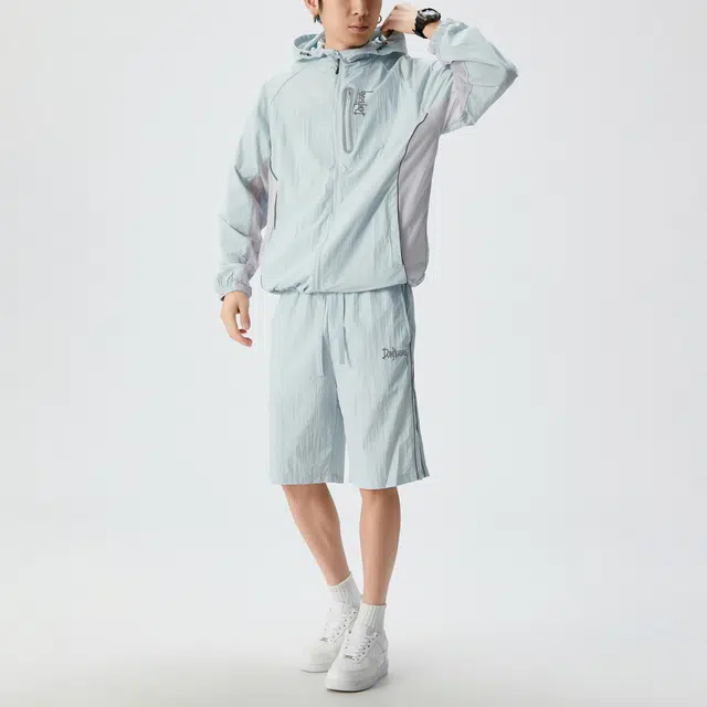 敦煌博物馆 运动透气连帽纯色百搭防晒服 男女同款