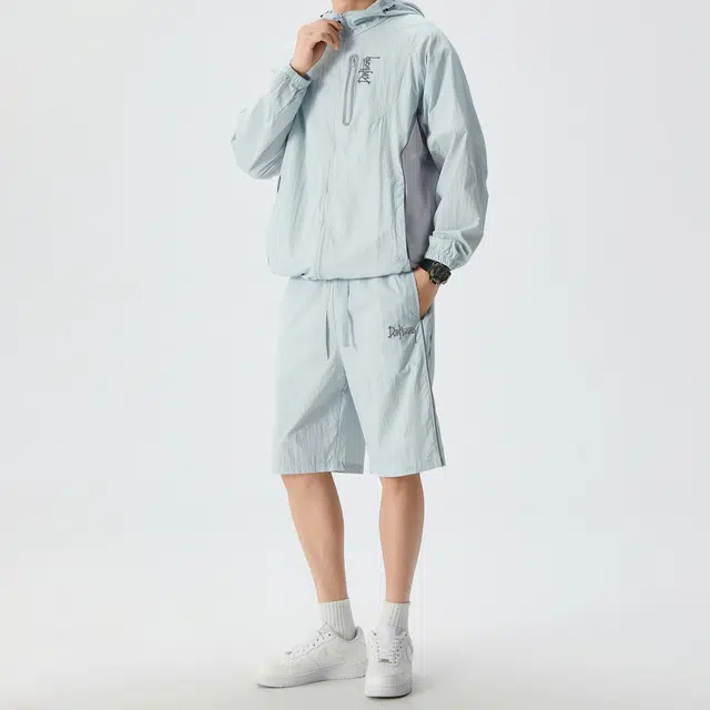 敦煌博物馆 运动透气连帽纯色百搭防晒服 男女同款