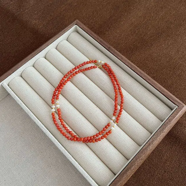 浮笙梦 经典中式古典风百搭简约高级感小众设计平安如意好运连连百搭日常通勤天然 玛瑙 项链 男女同款情侣款
