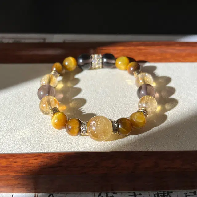 【事业顺利】 浮笙梦 招财进宝时来运转八方来财小众寓意好转运五行土能量磁场叠戴手饰好运天然 黄水晶 手串 男女同款情侣款