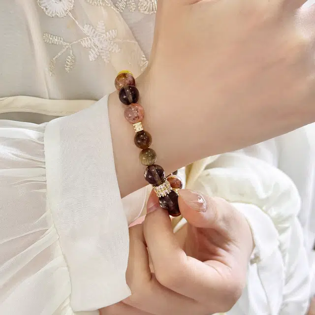 【事业顺利】 浮笙梦 招财进宝时来运转八方来财小众寓意好转运五行土能量磁场叠戴手饰好运天然 黄水晶 手串 男女同款情侣款
