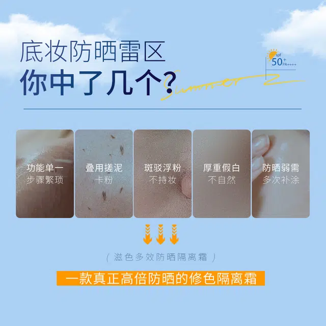 滋色 清透倍护防晒 防紫外线防水防汗控油隔离保湿滋润舒缓持久