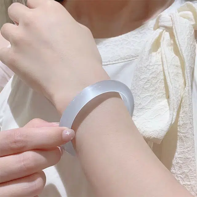 周阿尤 复古贵妃国潮古风汉服旗袍冷淡风温婉水润显白素雅气质 琉璃 手镯 女款