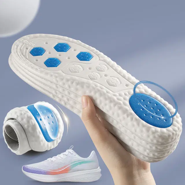 稻草人 运动气垫减震透气加厚 久站不累 吸汗防臭抗菌 涤纶 鞋垫 男女同款情侣款