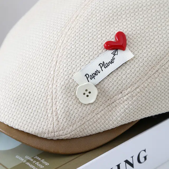 稻草人 韩版甜美可爱百搭前进帽 休闲简约显脸小 时尚文艺 聚酯纤维 贝雷帽 女款