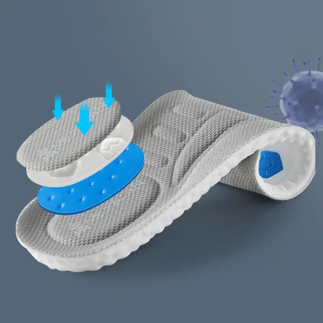 稻草人 运动气垫减震透气加厚 久站不累 吸汗防臭抗菌 涤纶 鞋垫 男女同款情侣款