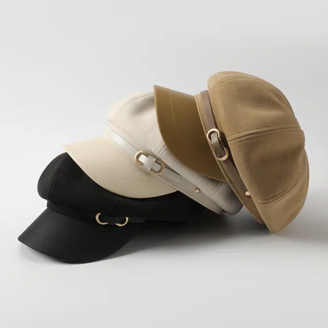 【秋冬必备】 稻草人 英伦风显脸小八角帽 复古百搭时尚 韩版文艺学院风 涤纶+粘胶纤维 贝雷帽 女款