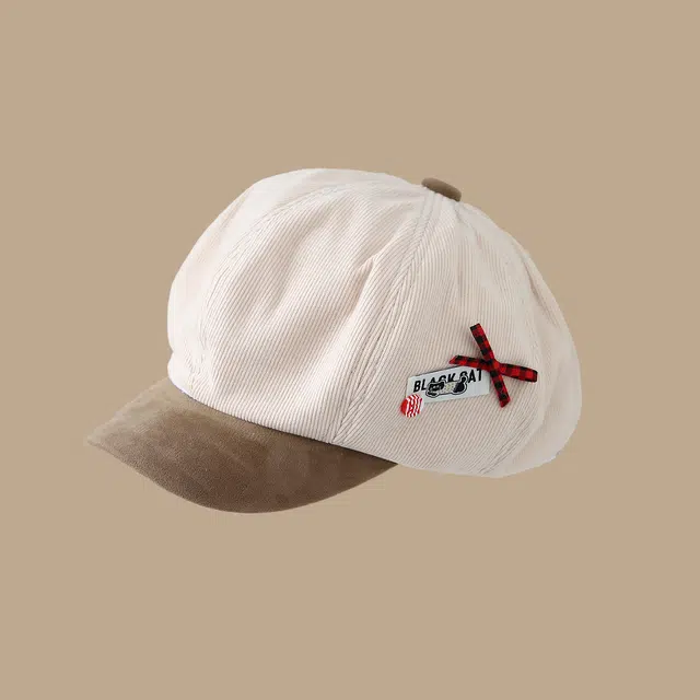 稻草人 可爱百搭韩版蓓蕾帽 显脸小时尚简约 聚酯纤维 贝雷帽 女款