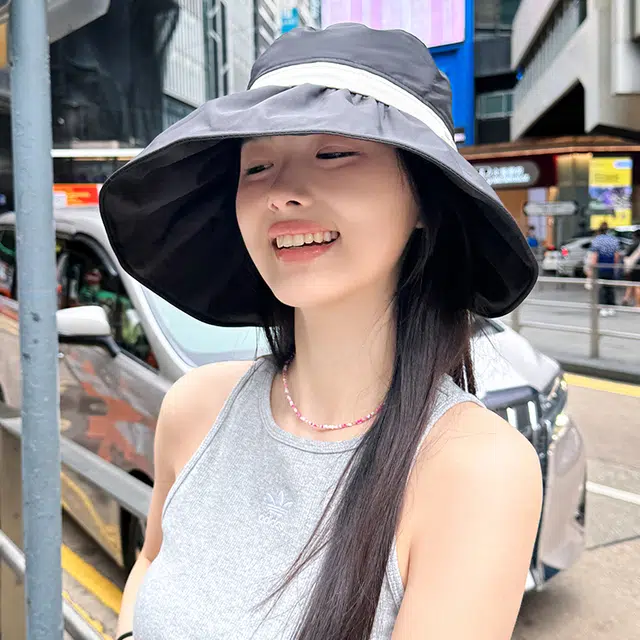 稻草人 韩版大檐百搭 显脸小 遮阳防晒 防紫外线 聚酯纤维 渔夫帽 女款