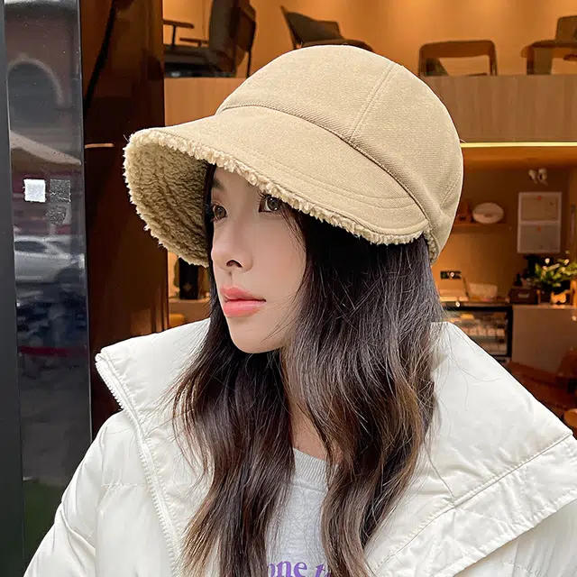 稻草人 韩版加绒简约百搭显脸小 潮流时尚 聚酯纤维 鸭舌帽 女款