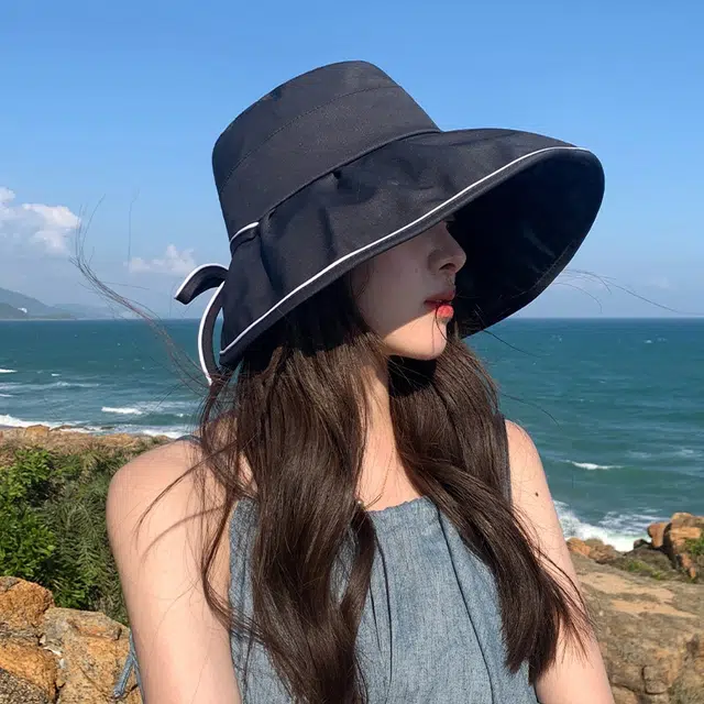 稻草人 大帽檐显脸小遮阳 防紫外线 韩系百搭时尚 涤棉 防晒帽 女款